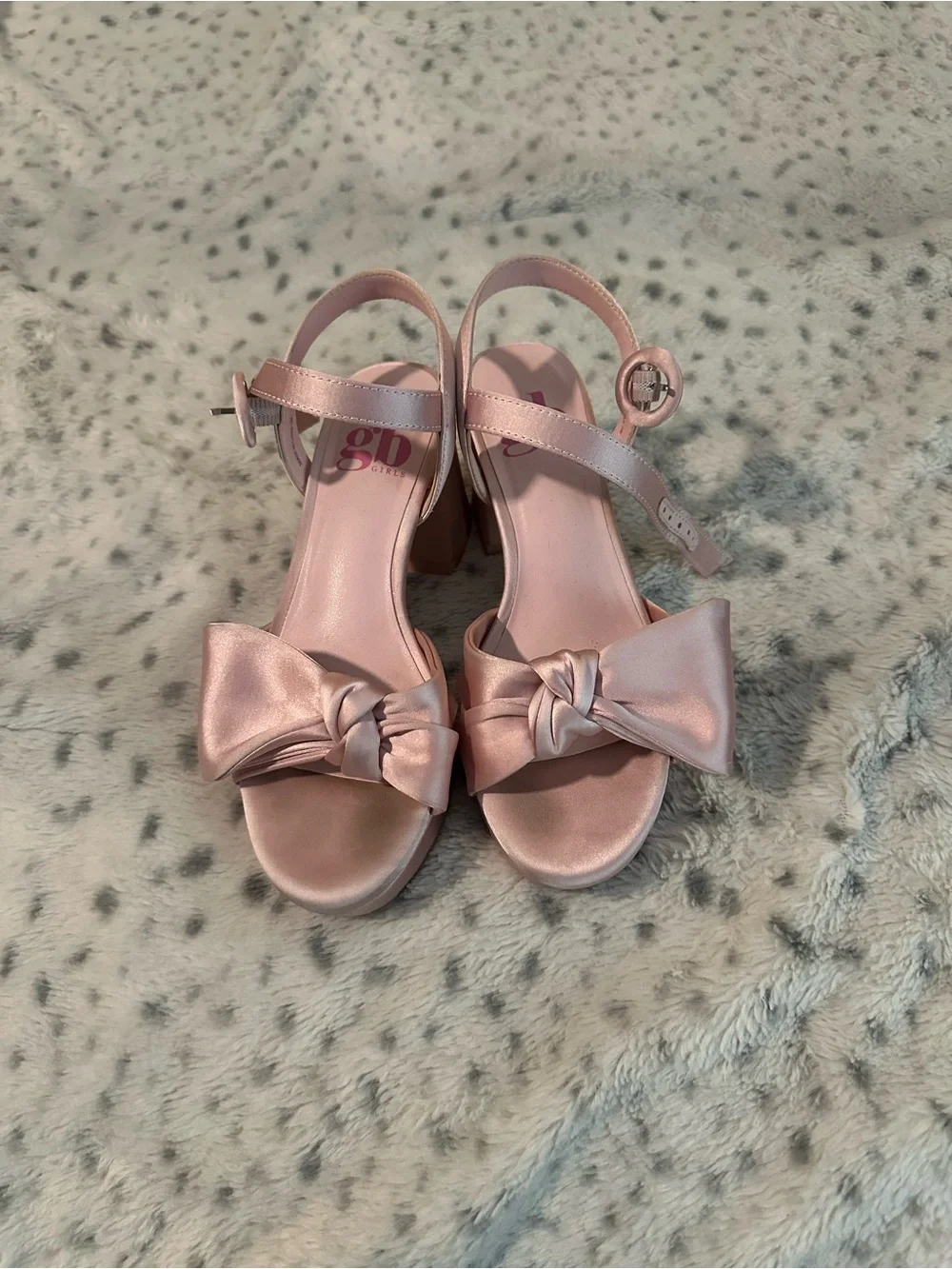 Gianni Bini Pink Bow-Accent Kids Dress Sandals